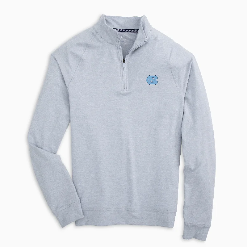 UNC Men's 1/4 Zip Pullover Jacket by Southern Tide in Grey