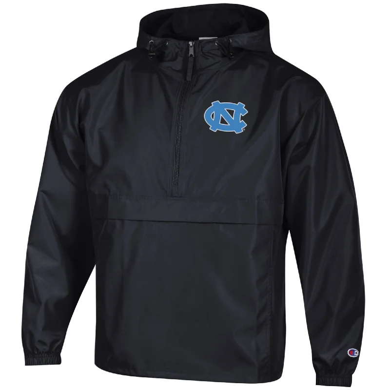 Carolina Tar Heels Black Packable Rain Jacket by Champion