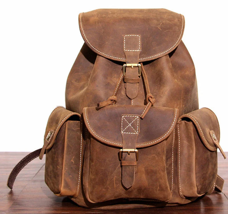 Leather Hiking Backpack