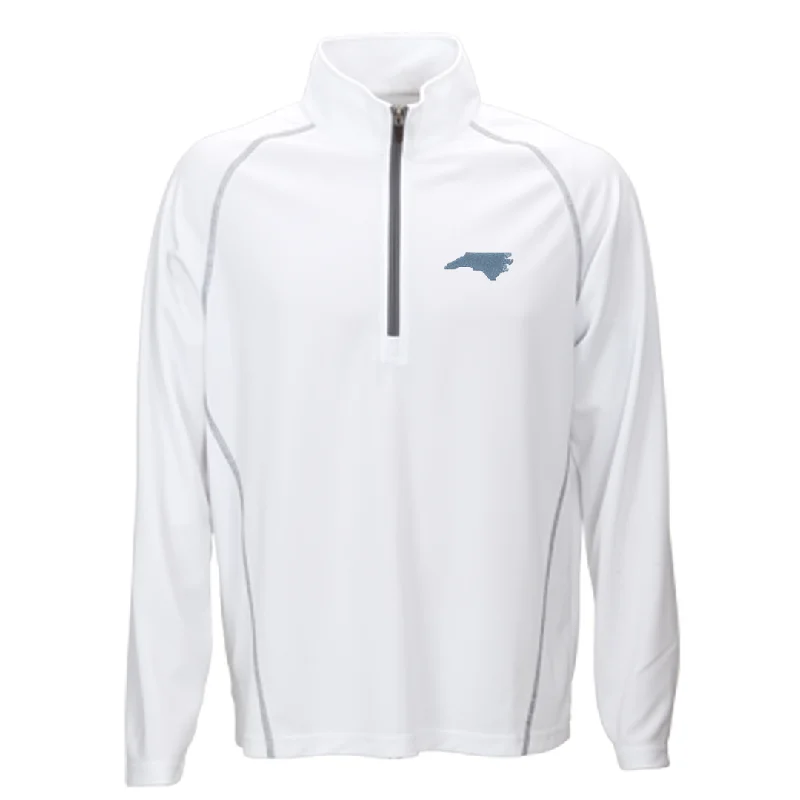 North Carolina State 1/4 Zip Pullover in White