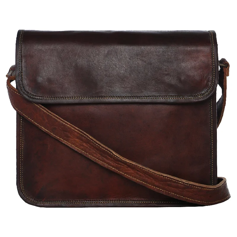 Rugged Leather Messenger For Mens