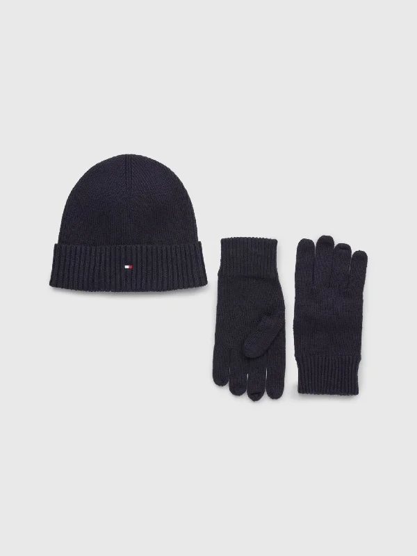 Tommy Hilfiger Essential Beanie & Gloves Set