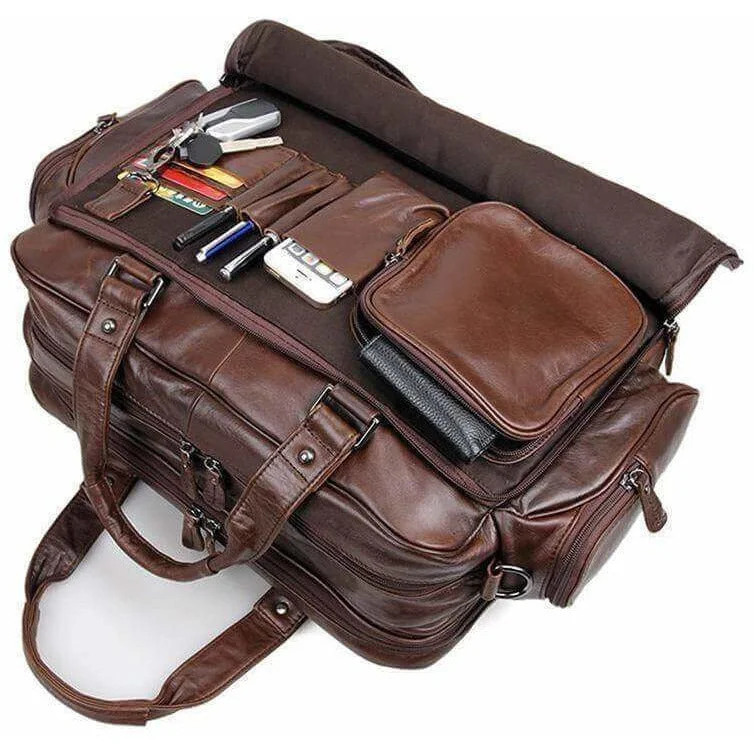 Large Leather Briefcase with extra space