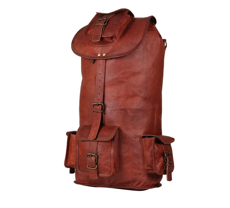 Distressed Leather Backpack 18"