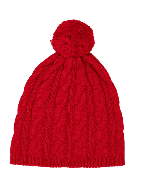 Richmond Red Collins Cable Knit Hat