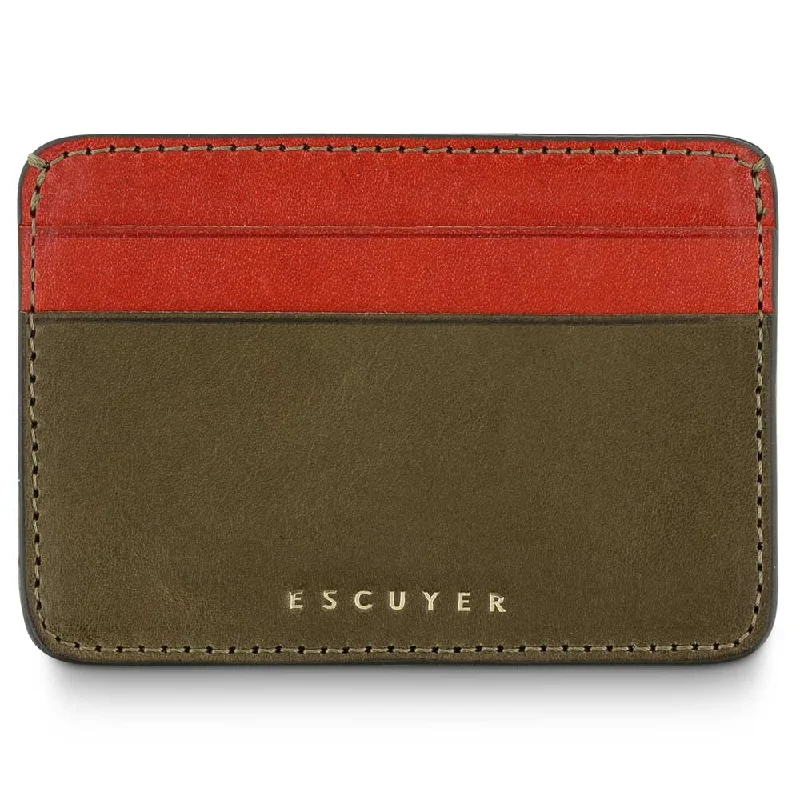 Cardholder - Khaki / Orange