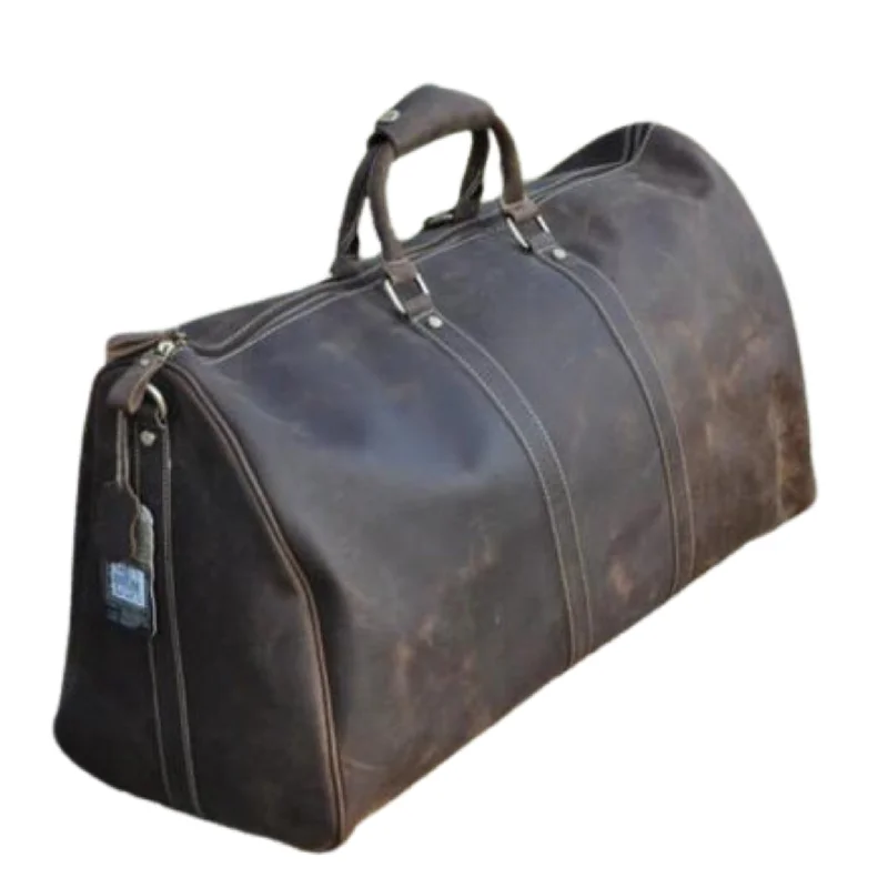 Genuine Leather Mens Vintage Leather Duffle Bag