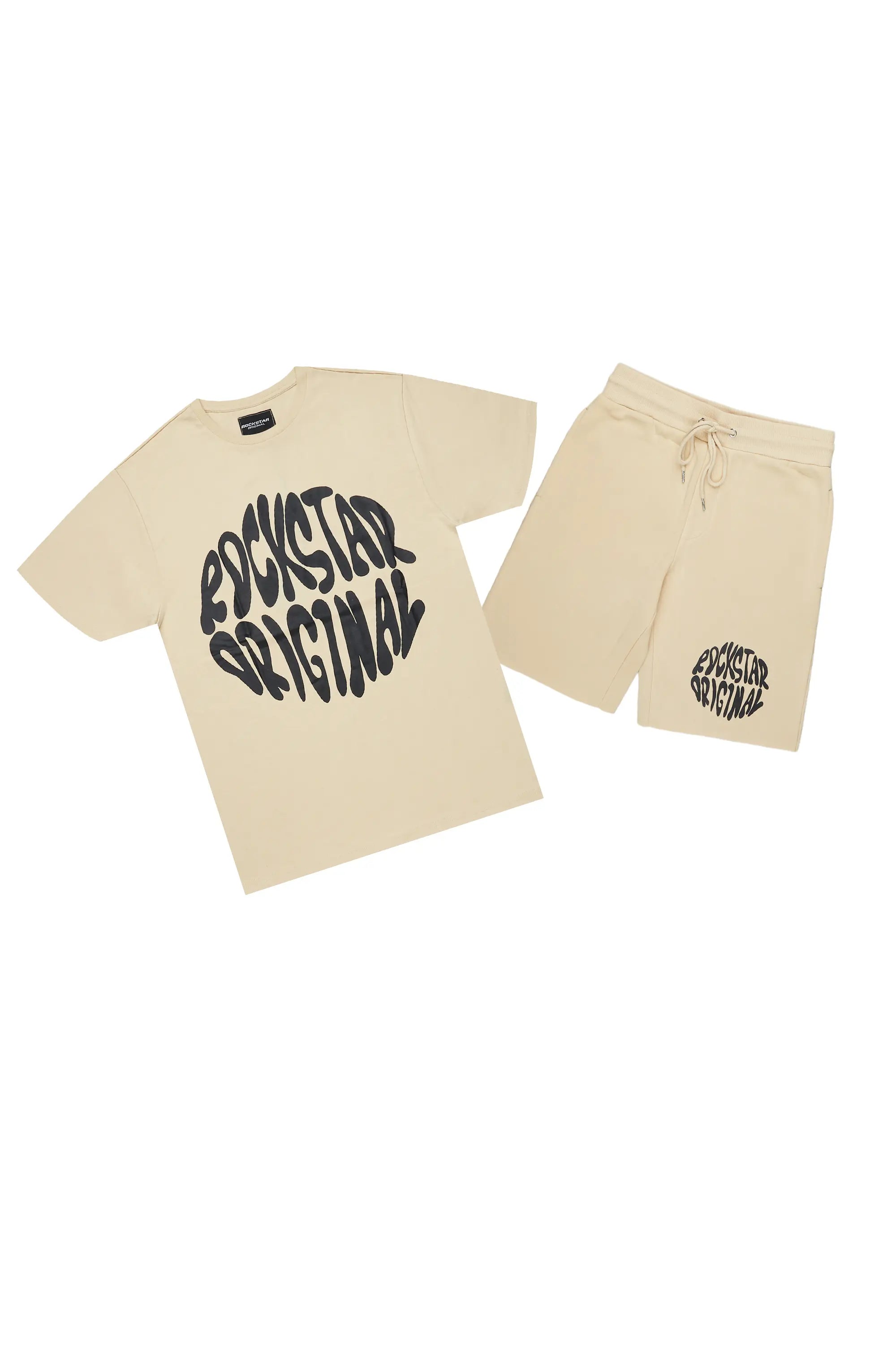 Thierry Beige T-Shirt/Short Set