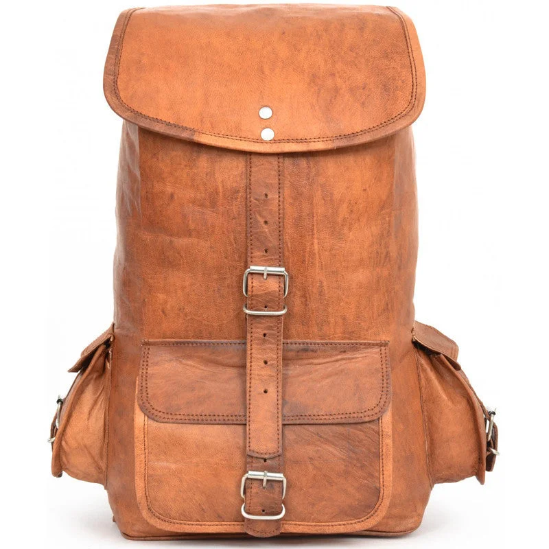 Vintage Leather Rucksack 16"