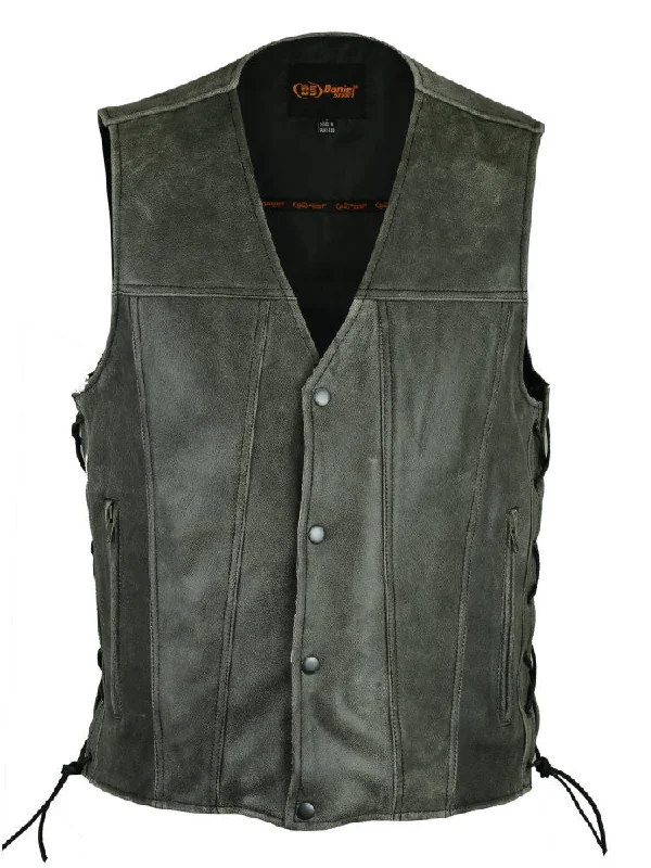 Men's Gray Single Back Panel Concealed Carry Vest