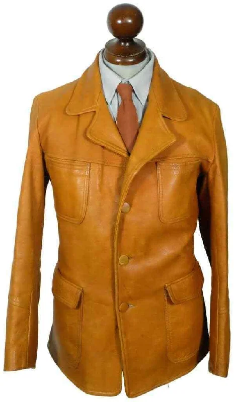 Koza Leathers Men's Real Lambskin Leather Blazer KB136