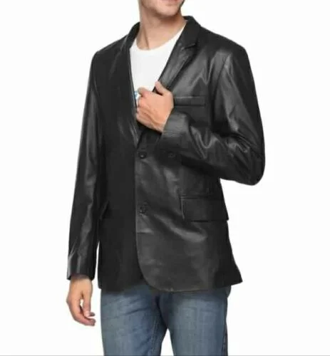 Koza Leathers Men's Real Lambskin Leather Blazer KB165