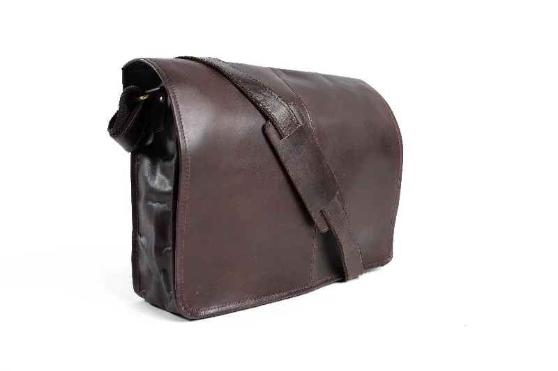 Dark Brown Leather Laptop Bag