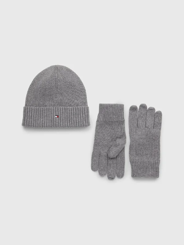 Tommy Hilfiger Essential Beanie & Gloves Set