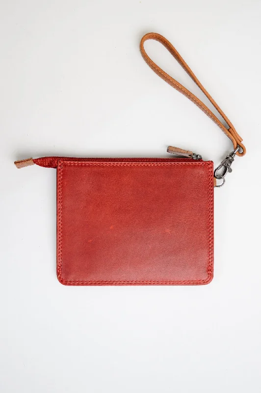 Adrian Klis 168 Pouch, Red, Leather