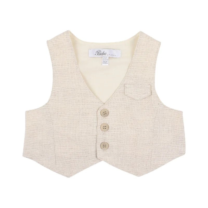 Bebe Louis Vest with Braces in Stone