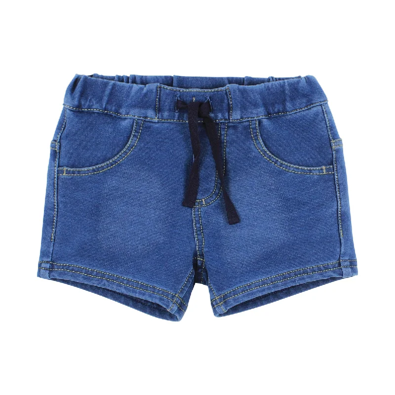 Bebe Blake Knit Denim Shorts in Indigo