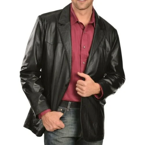 Koza Leathers Men's Real Lambskin Leather Blazer KB160