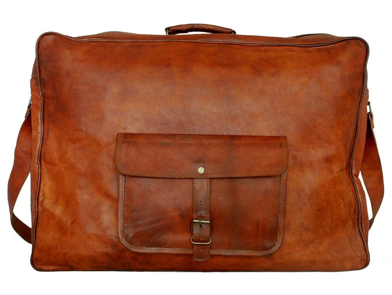 Large Leather Suitcase 22"