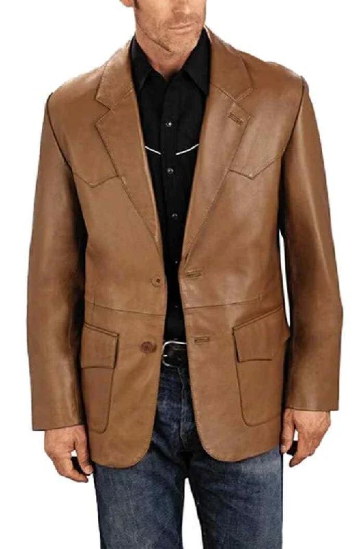 Koza Leathers Men's Real Lambskin Leather Blazer KB152