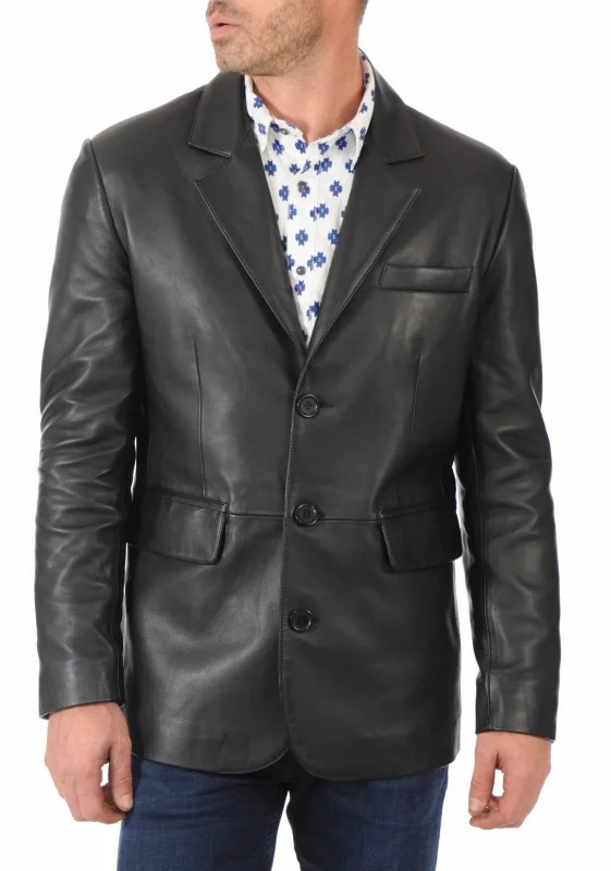 Koza Leathers Men's Real Lambskin Leather Blazer KB129