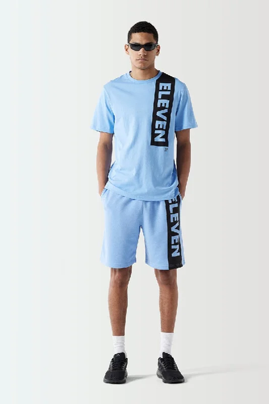 Block Graphic Sweat Shorts - Vista Blue