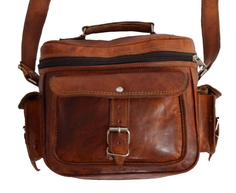 Leather CrossBody Camera Bag