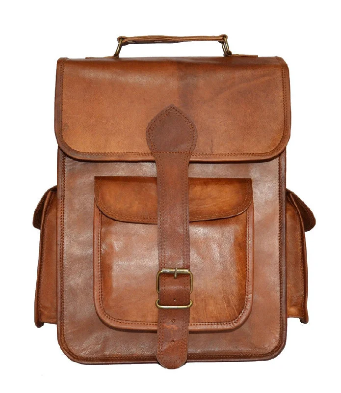 Small Leather Backpack 14"