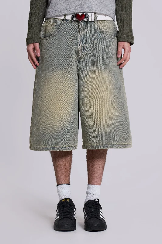 Light Wash Jumbo Jorts