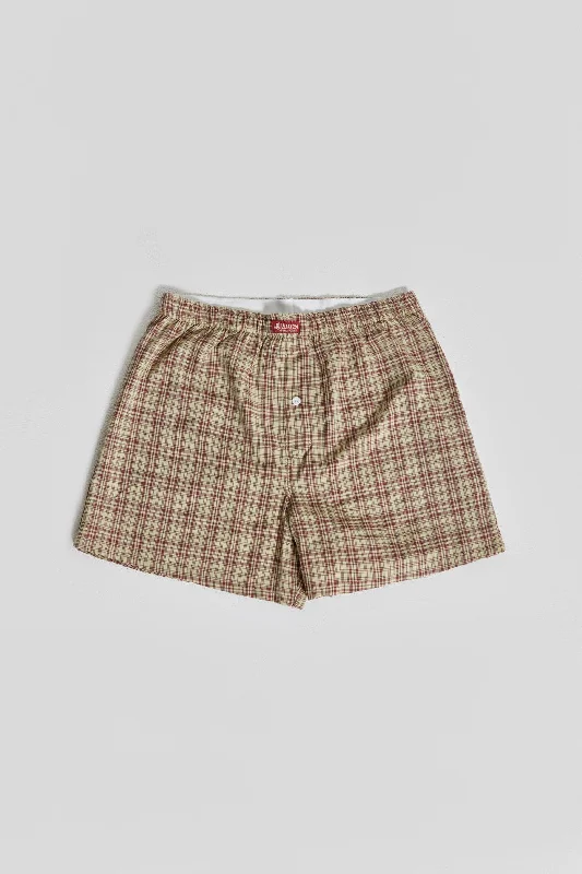 Brown Check Boxer