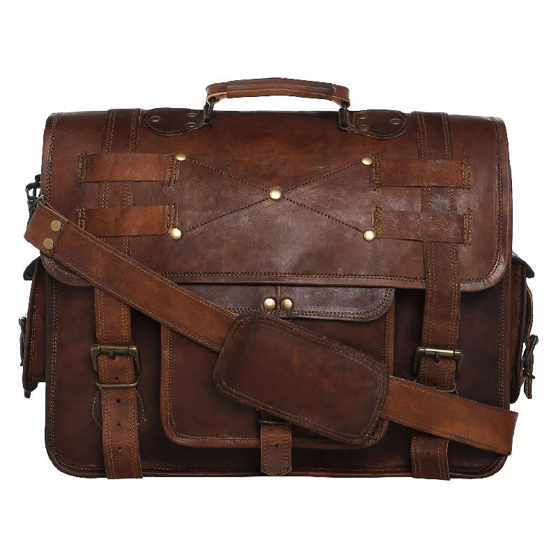 Large Leather Satchel 17"