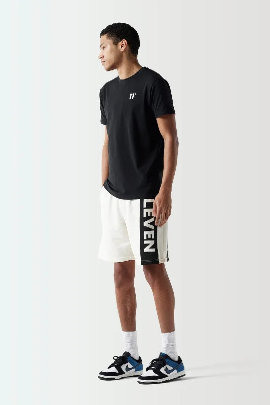 Block Graphic Sweat Shorts - Coconut