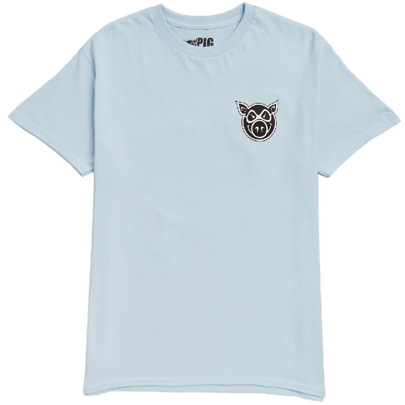 Pig Head T-Shirt - Light Blue