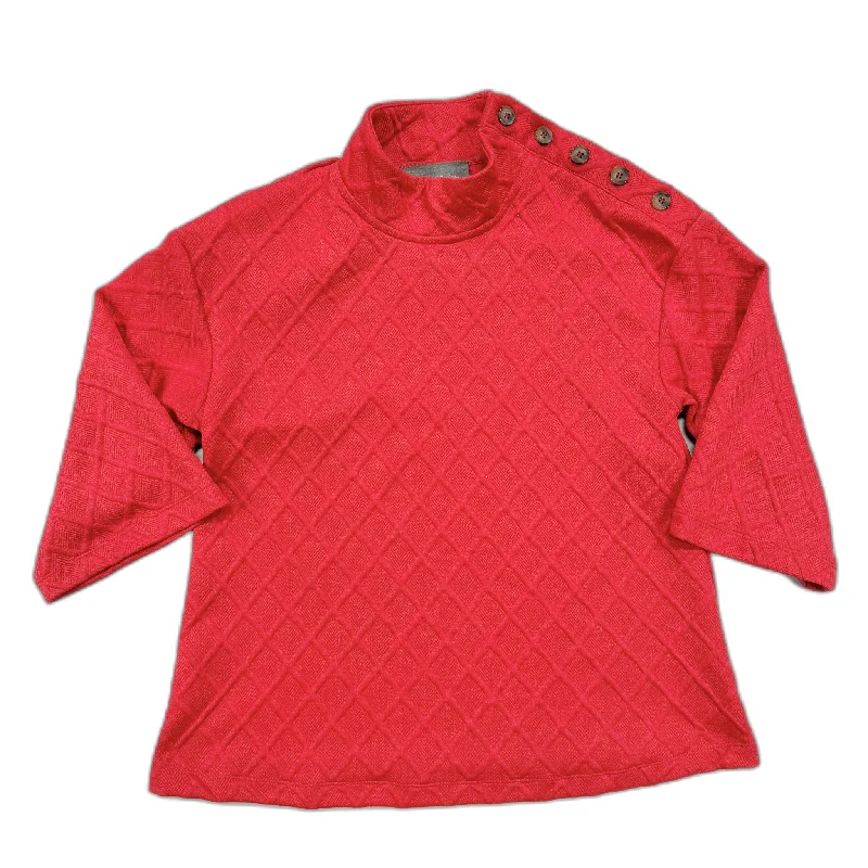 Top 3/4 Sleeve By Sunday In Brooklyn In Red, Size: S