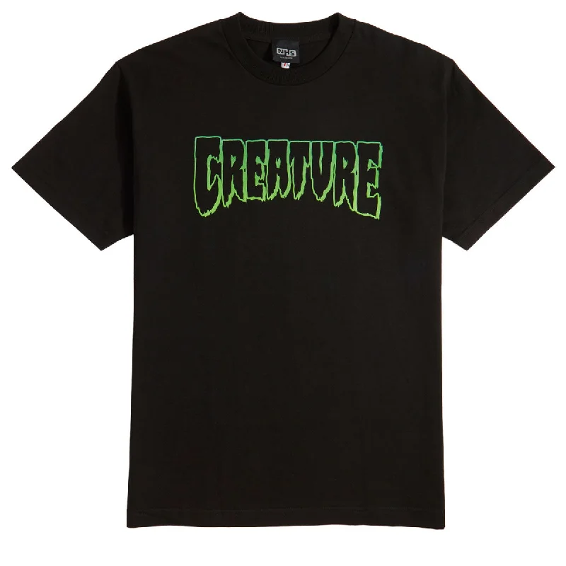 Creature Logo Outline T-Shirt - Black