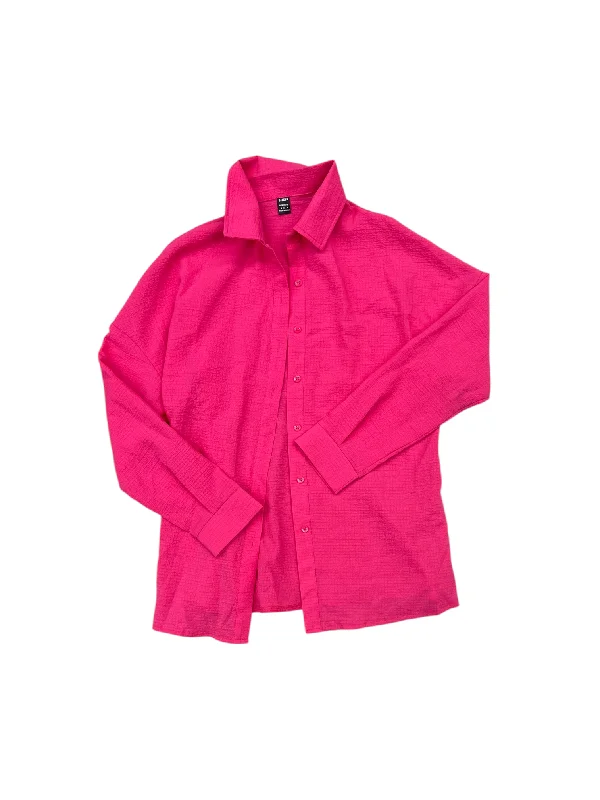 Top Long Sleeve By Shein In Pink, Size: S