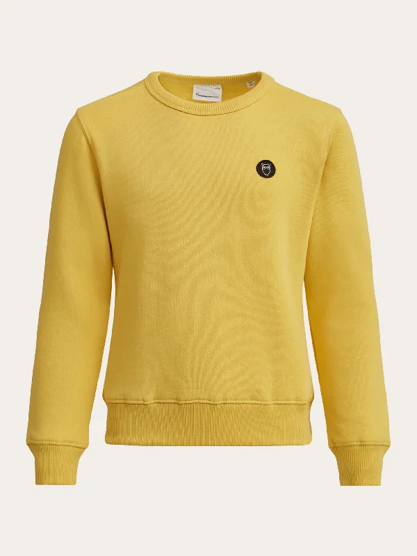 Badge crew neck sweat - Misted Yellow