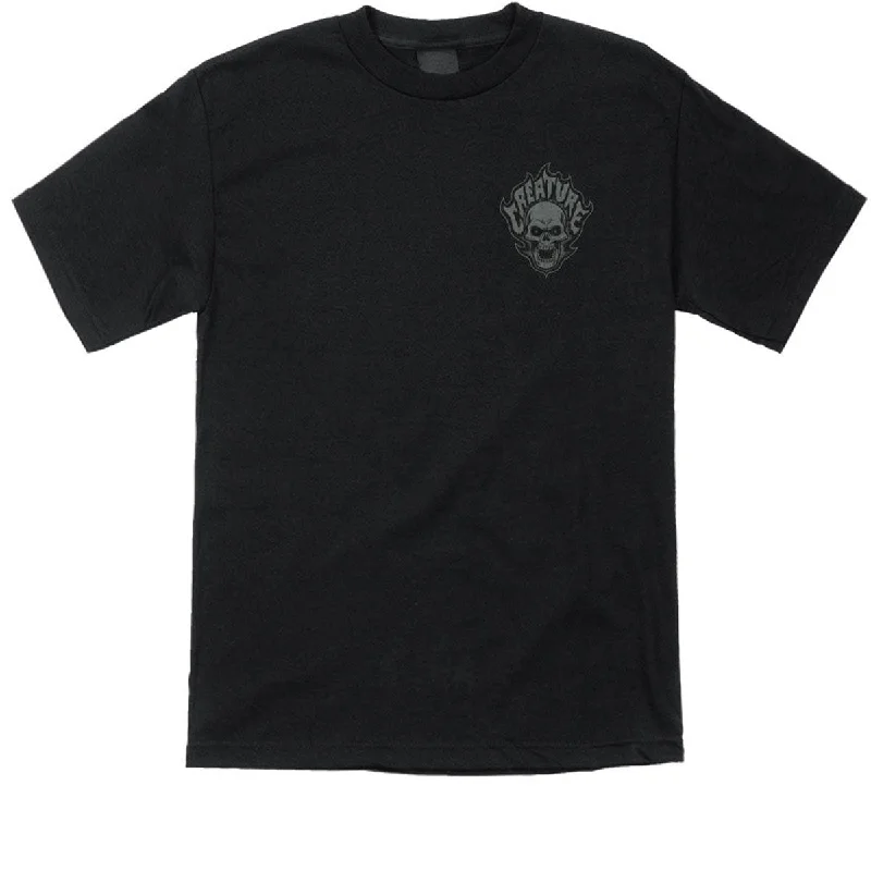 Creature Bonehead Flame T-Shirt - Black