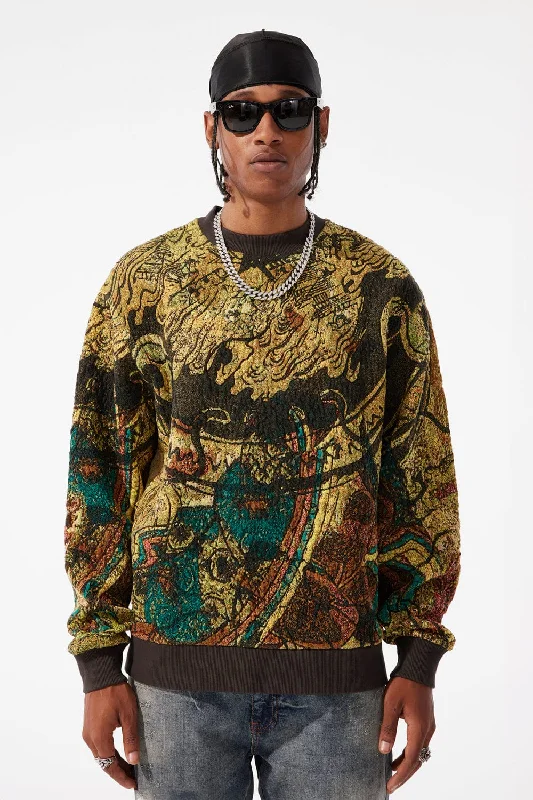 Silk Road Crewneck Sweater (Catfish)