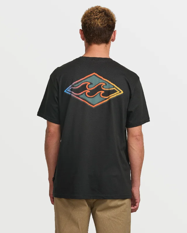 Crayon Wave Premium Short Sleeve Tee - Dark Navy