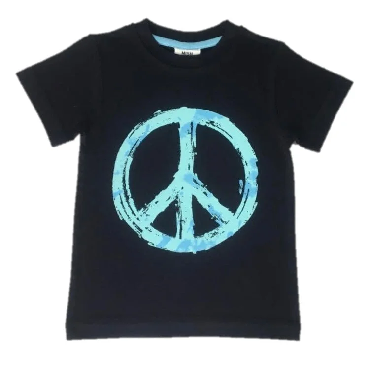 Mish Boys Navy Peace T Shirt