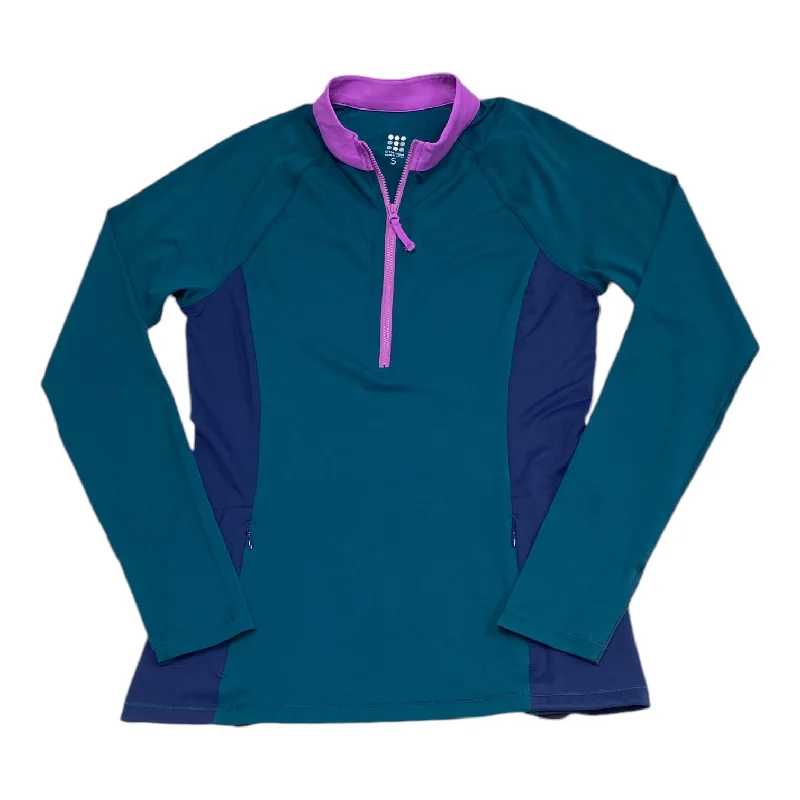 Athletic Top Long Sleeve Collar By Title Nine In Teal, Size: S