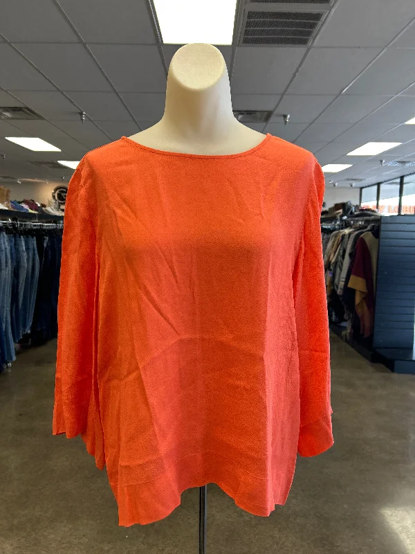 Top Long Sleeve By Clothes Mentor In Orange, Size: S