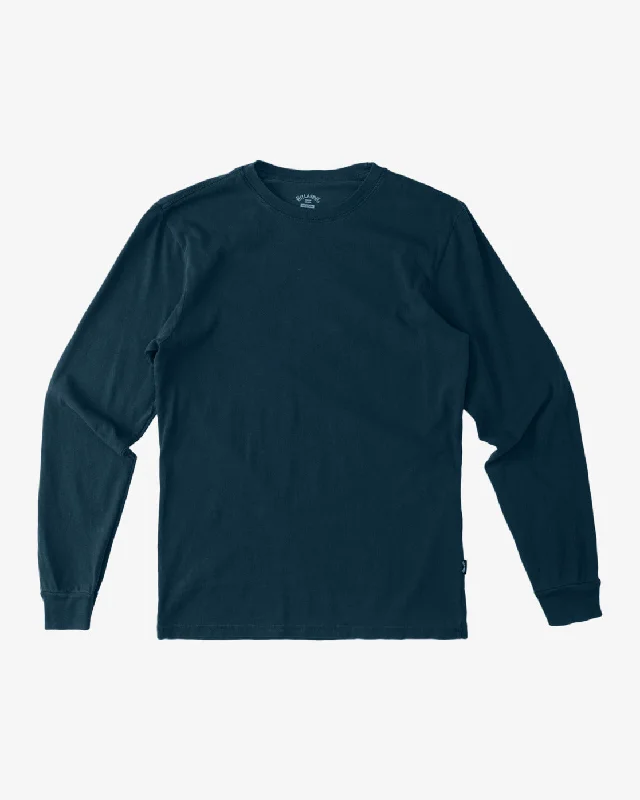 Essential Wave Washed Long Sleeve T-Shirt - Navy