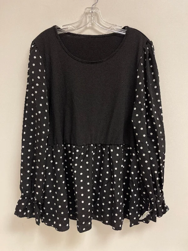 Top Long Sleeve By Clothes Mentor In Polkadot Pattern, Size: 3x