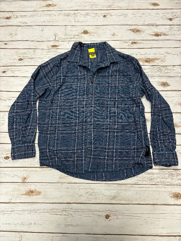 Top Long Sleeve By Eddie Bauer In Plaid Pattern, Size: Xl