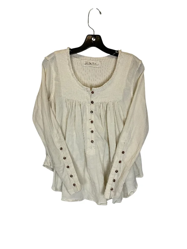 Top Long Sleeve By We The Free In Cream, Size: Xs