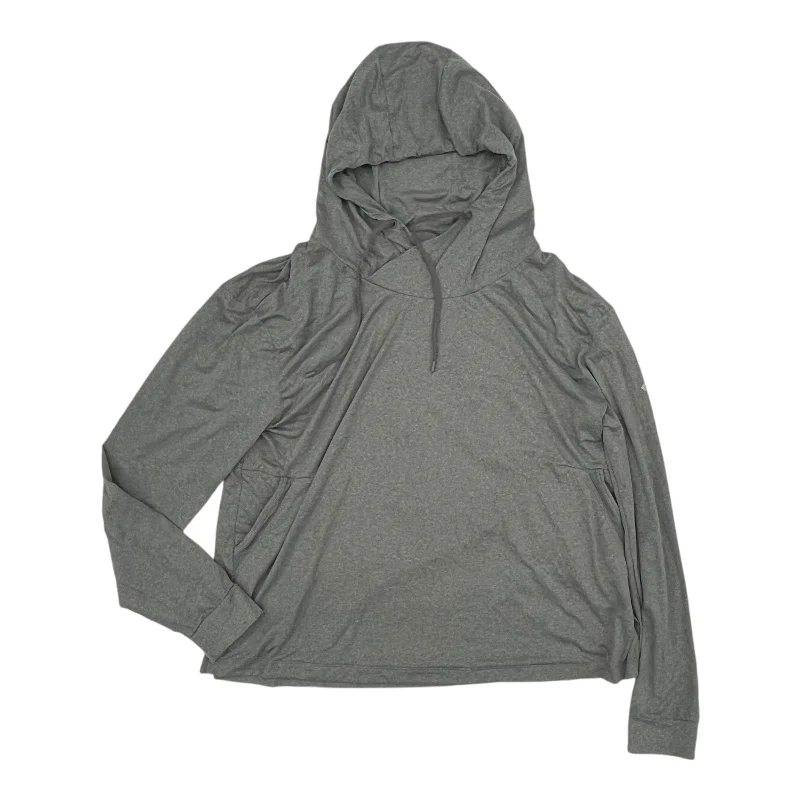 Athletic Top Ls Hoodie By Columbia In Grey, Size:Xl