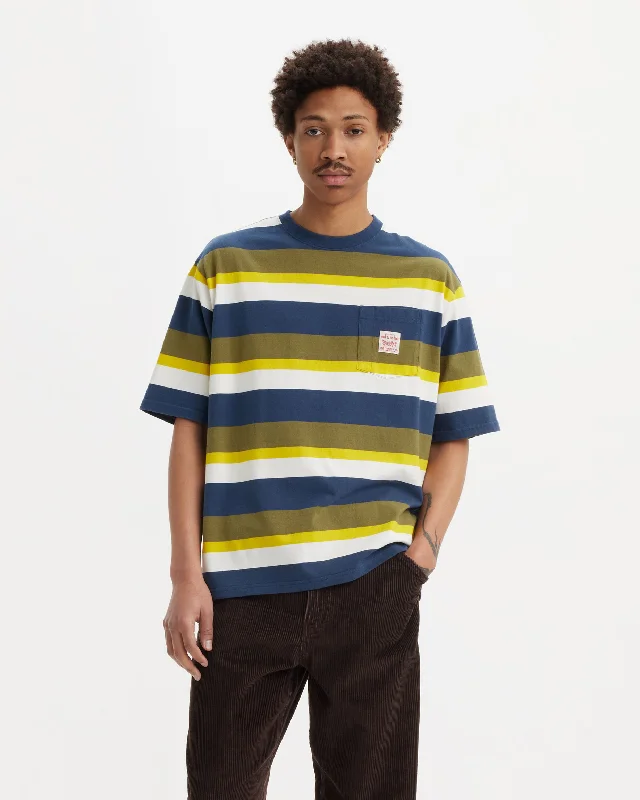 Blocking Stripe Workwear T-Shirt in Spellbound