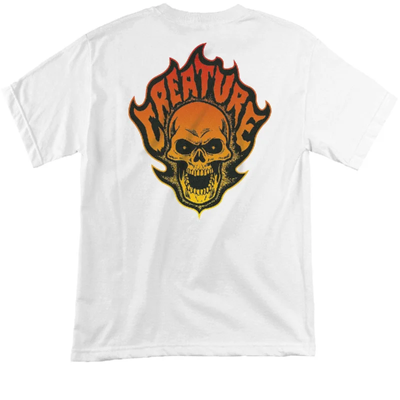 Creature Bonehead Flame T-Shirt - White